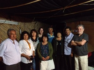 A meeting with Diaguita community leaders in the Huasco Valley, Chile to talk about the impact of the Pascua-Lama mine. Photo by Adrienne Wiebe.